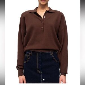 Ronny Kobo Ninette sweater brown size small